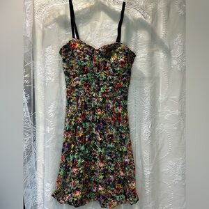 Floral Multicolor Women's Dress